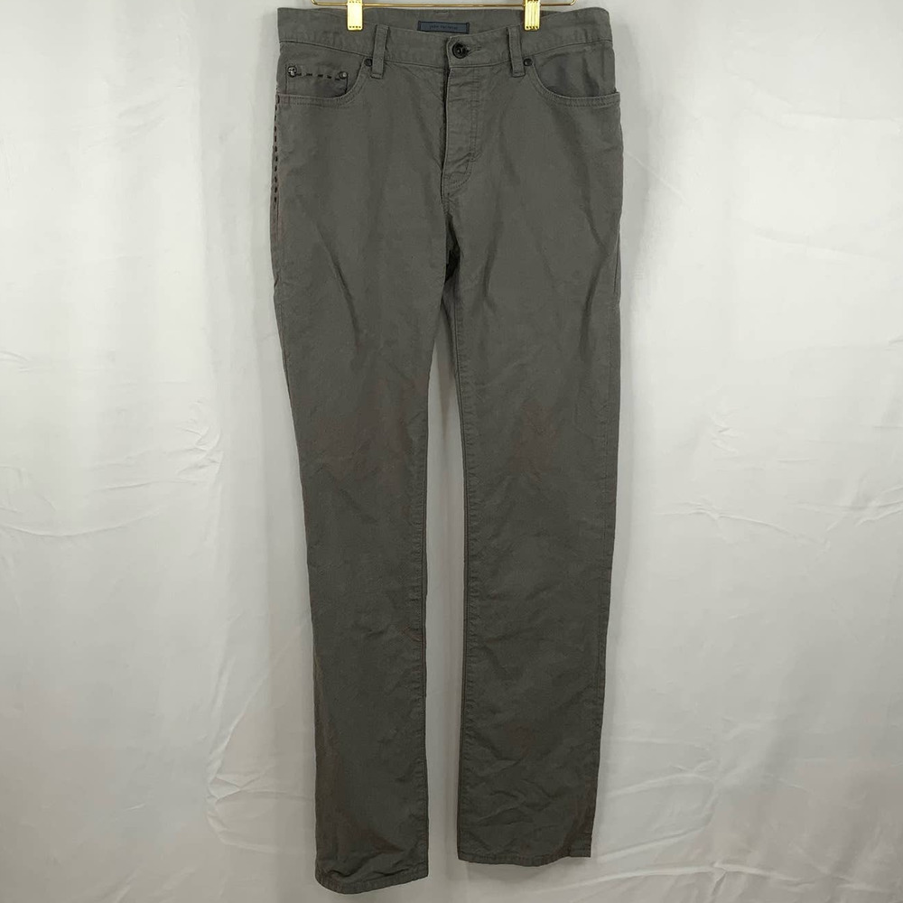 John Varvatos | Men’s Gray Button Fly Skull Pants, Size 30R